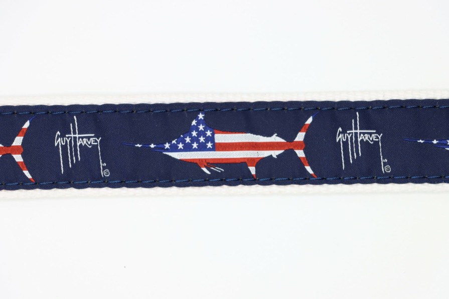 Mens Intradeco Belts & Keychains | Men'S Usa Marlin Leather Tab Belt