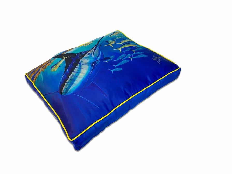 Home & Gifts Intradeco Dog Accessories | Blue Escape Guy Harvey Pet Bed