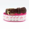 Mens Intradeco Belts & Keychains | Men'S Flamingo Leather Tab Belt