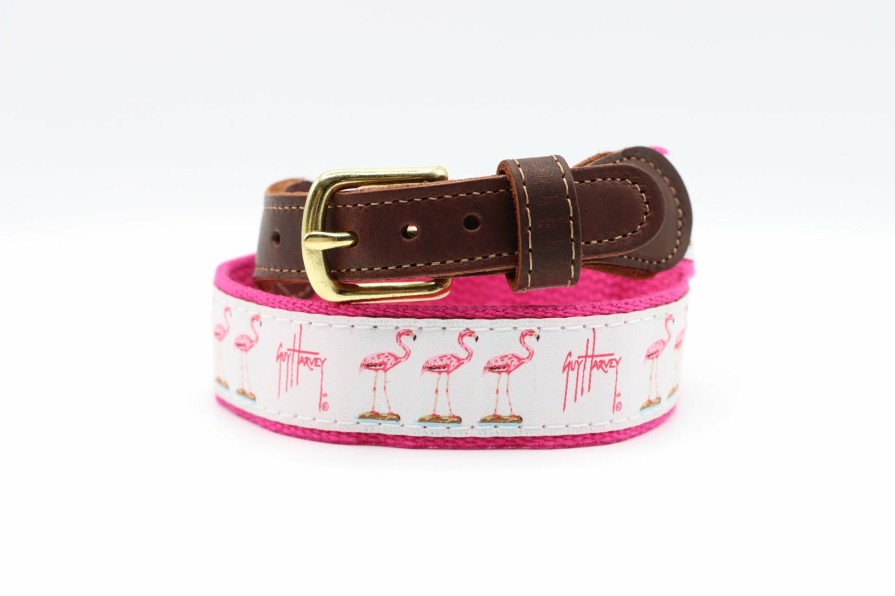 Mens Intradeco Belts & Keychains | Men'S Flamingo Leather Tab Belt