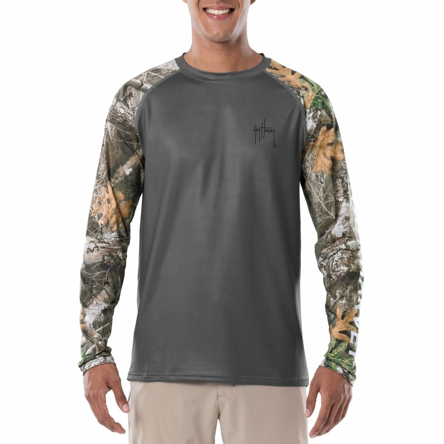 Mens Intradeco Performance Shirts & Hoodies | Men'S Jumping Bass Sun Protection Long Sleeve Shirt