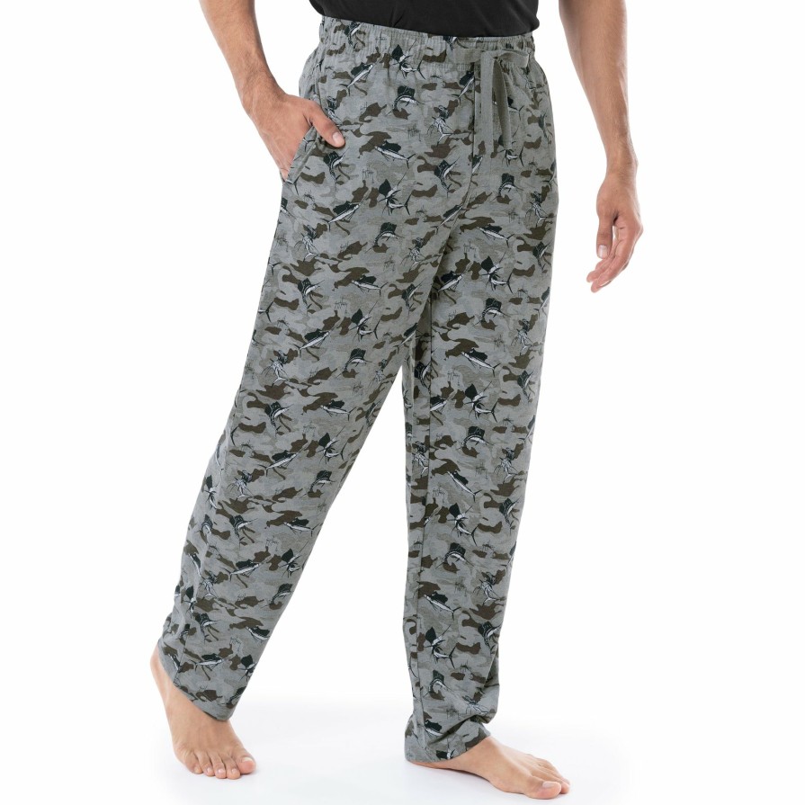 Mens Intradeco Sleepwear | Men'S Camo Sail Knit Sleep Pant