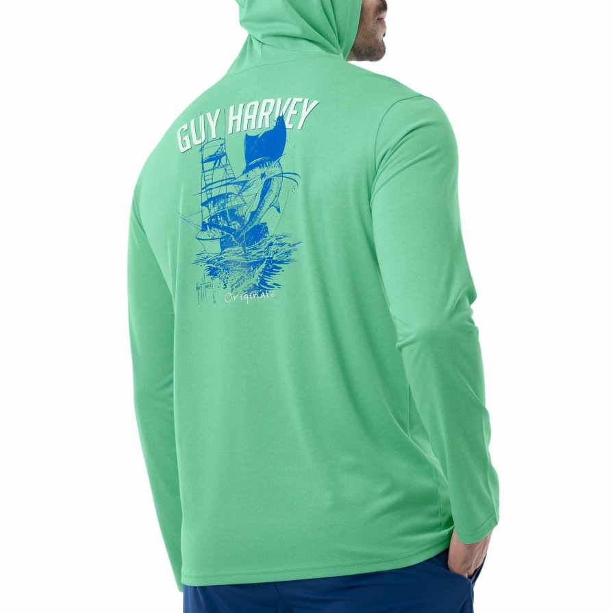 Mens Intradeco Performance Shirts & Hoodies | Men'S Boat Lines Long Sleeve Performance Hoodie