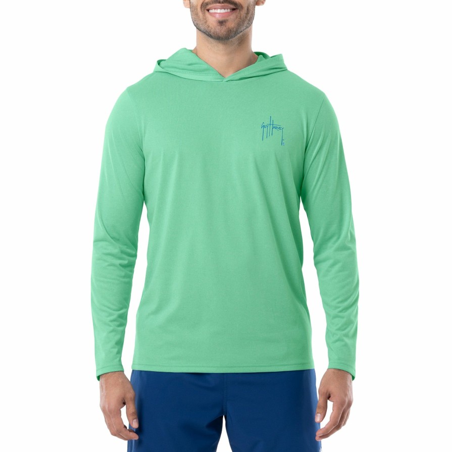 Mens Intradeco Performance Shirts & Hoodies | Men'S Boat Lines Long Sleeve Performance Hoodie