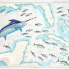 Artwork Intradeco | Gulf Of Mexico Chart - Big Blue