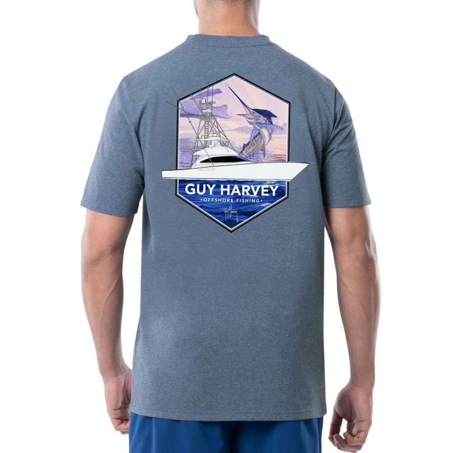 Mens Intradeco T-Shirts & Tank Tops | Men'S Offshore Hex Threadcycled Short Sleeve T-Shirt