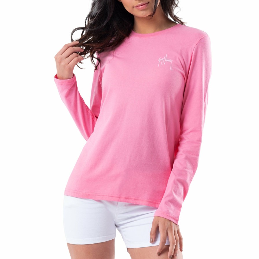 Womens Intradeco T-Shirts & Tank Tops | Ladies Two Sails Long Sleeve Crew Neck T-Shirt