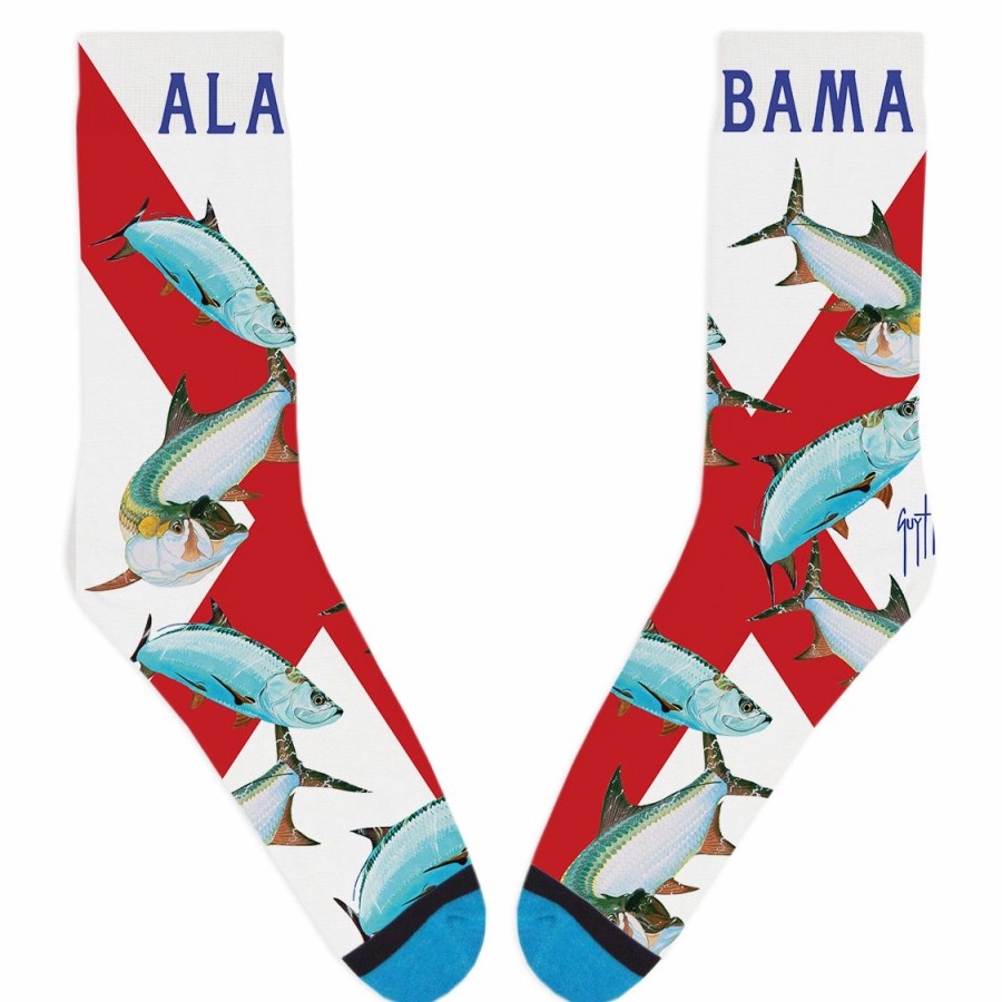 Mens Intradeco Socks | Guy Harvey Alabama Tarpon Socks