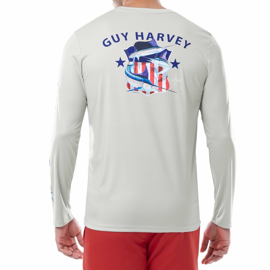 Mens Intradeco Performance Shirts & Hoodies | Men'S Patriotic Billfish Performance Sun Protection Top