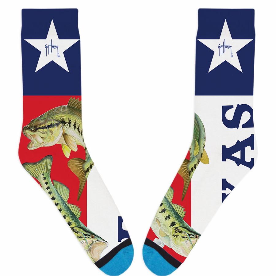 Mens Intradeco Socks | Guy Harvey Texas Bass Socks