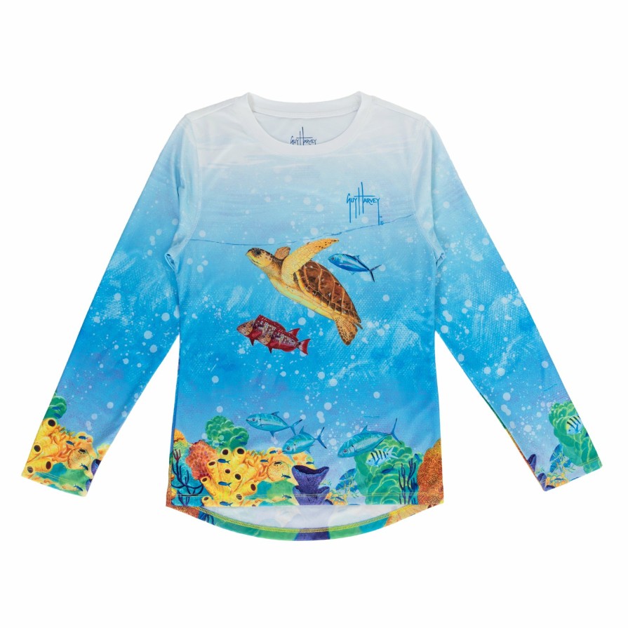 Kids Intradeco | Kids Turtle Reef Long Sleeve Sun Protection Top