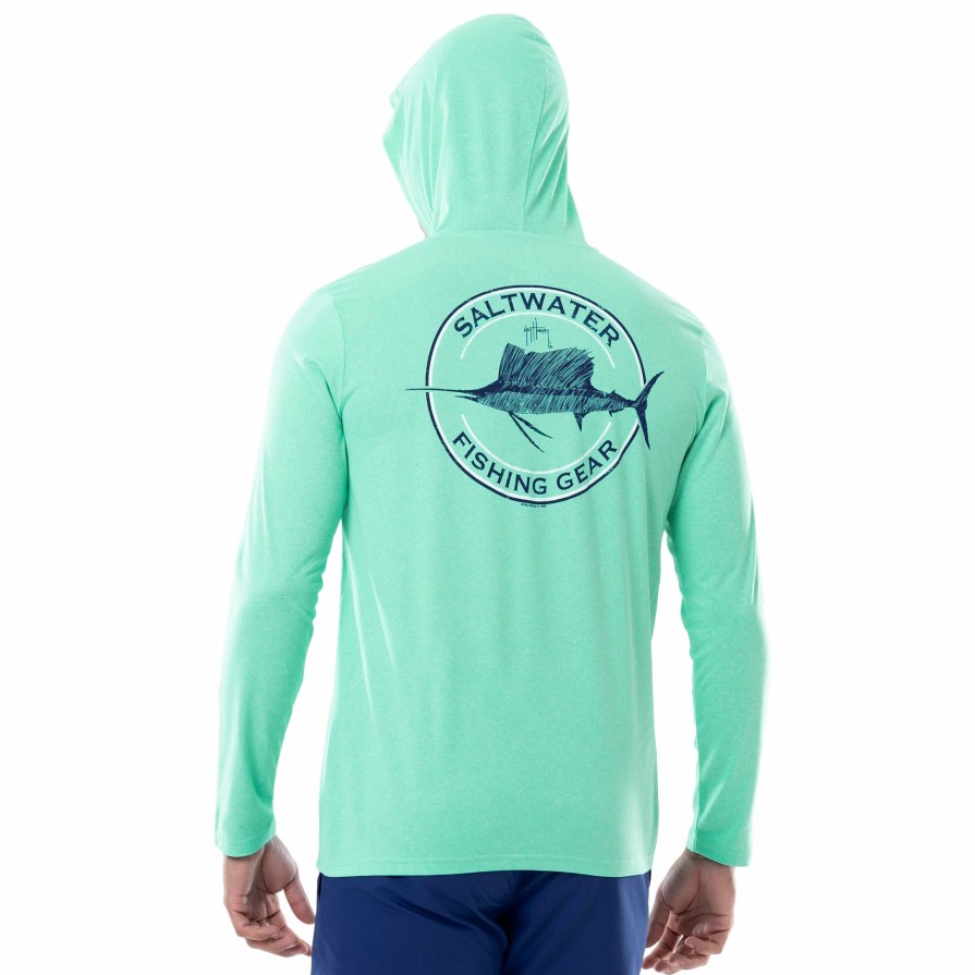 Mens Intradeco Performance Shirts & Hoodies | Men'S Saltwater Sails Long Sleeve Performance Hoodie