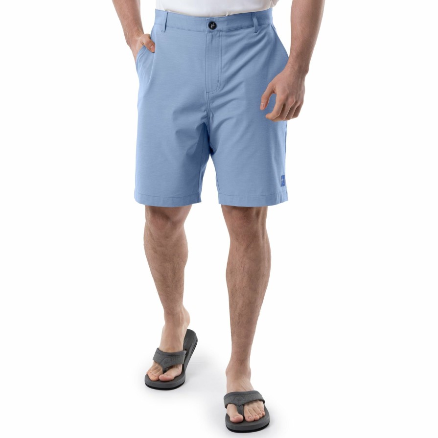 Mens Intradeco Performance Shorts | Men'S Blue Performance Hybrid Short 4-Way Stretch