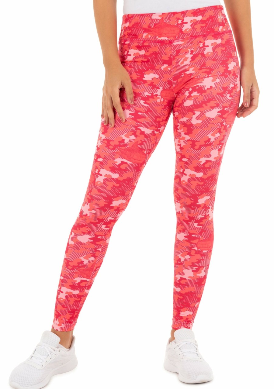 Womens Intradeco Leggings | Ladies Coral Camo Yoga Pants