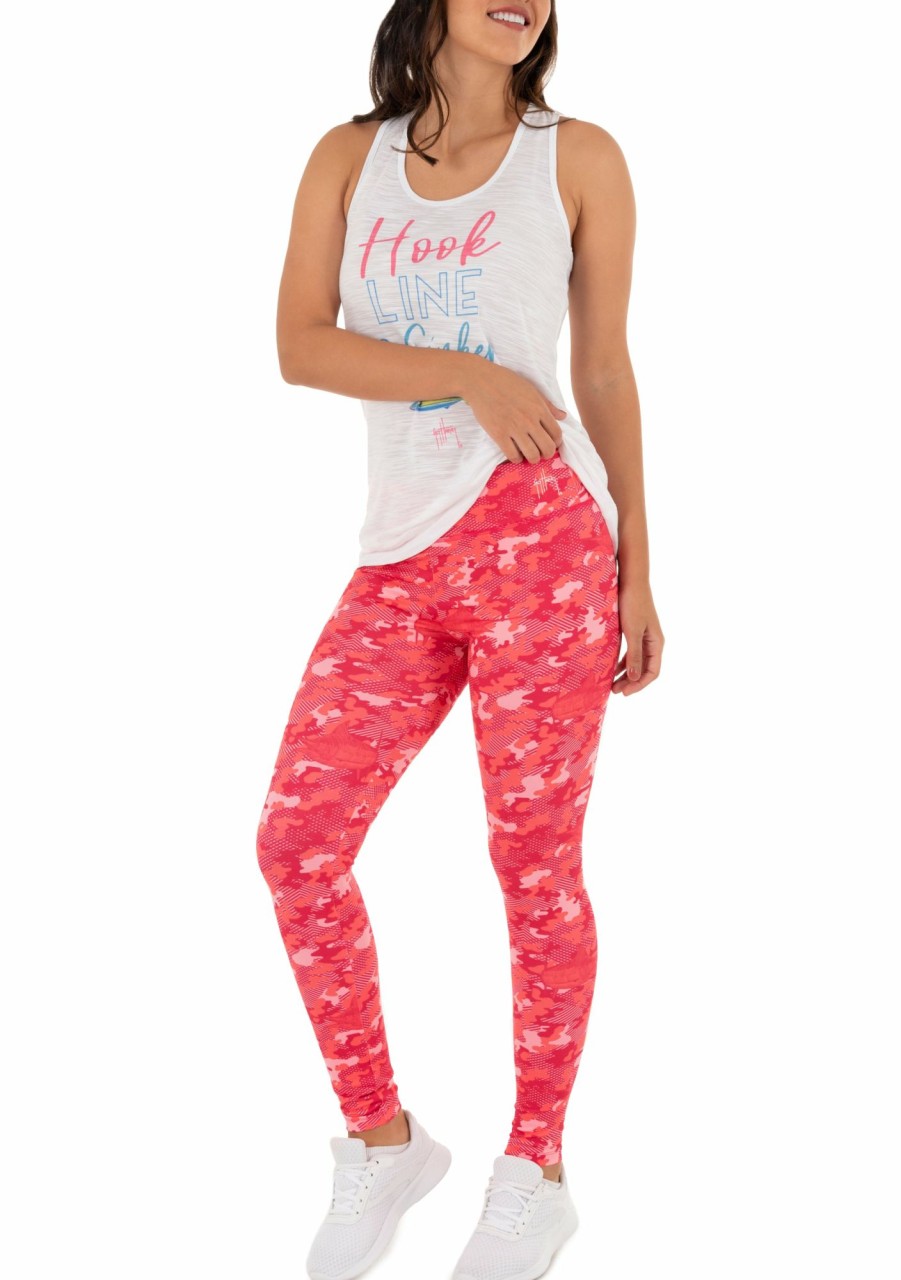 Womens Intradeco Leggings | Ladies Coral Camo Yoga Pants