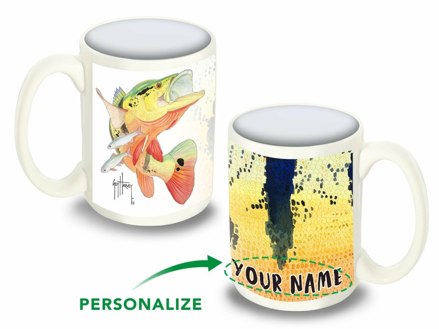 Home & Gifts Intradeco Drinkware | Custom Peacock Bass Skin Coffee Mug