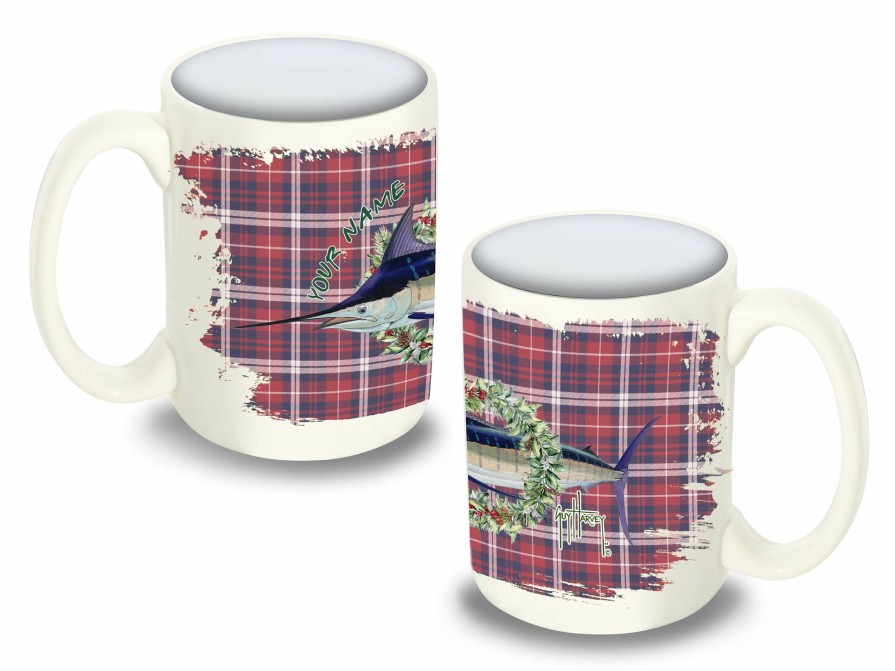 Home & Gifts Intradeco Drinkware | Custom Holiday Plaid Marlin Coffee Mug