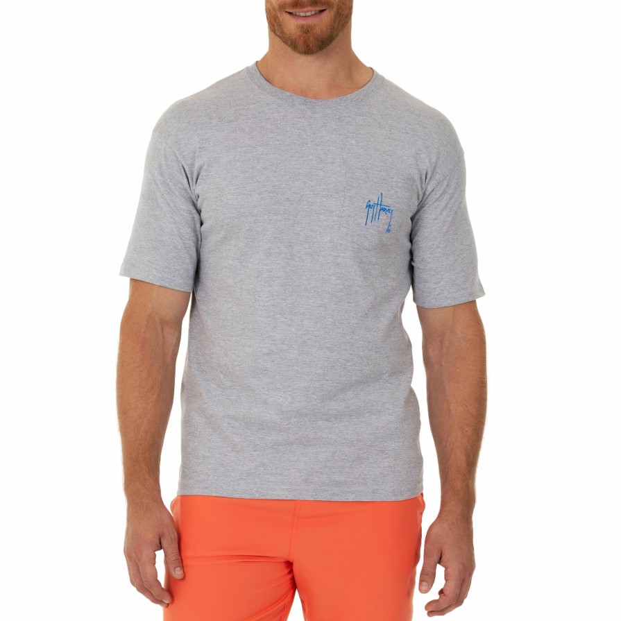 Mens Intradeco T-Shirts & Tank Tops | Men'S Blue And Bertram Short Sleeve Pocket T-Shirt