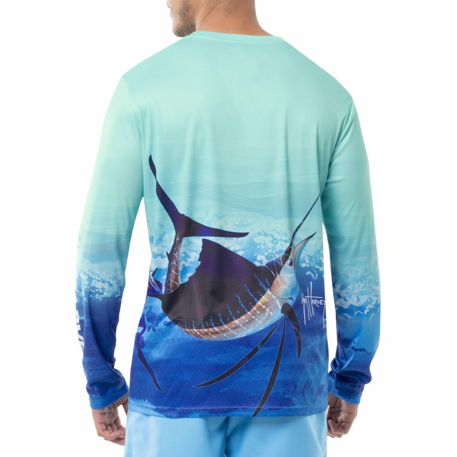 Mens Intradeco Performance Shirts & Hoodies | Men'S Camo Sail Long Sleeve Performance Shirt