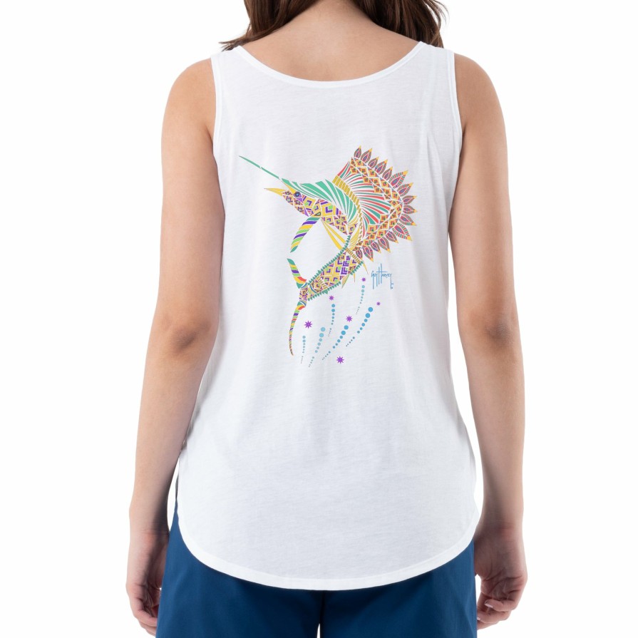 Womens Intradeco T-Shirts & Tank Tops | Ladies Sailfish Mandala Tank Top