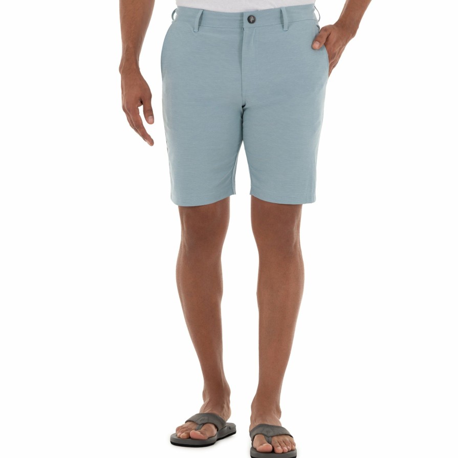 Mens Intradeco Performance Shorts | Men'S 9" Hybrid Performance Light Blue Walking Short