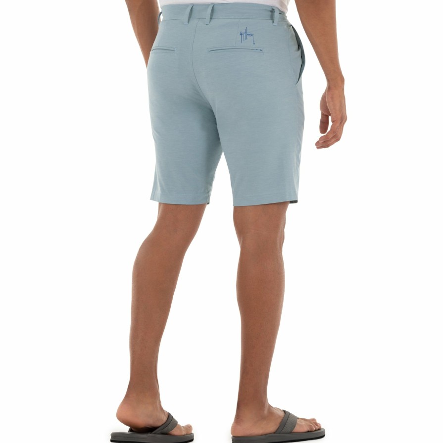 Mens Intradeco Performance Shorts | Men'S 9" Hybrid Performance Light Blue Walking Short