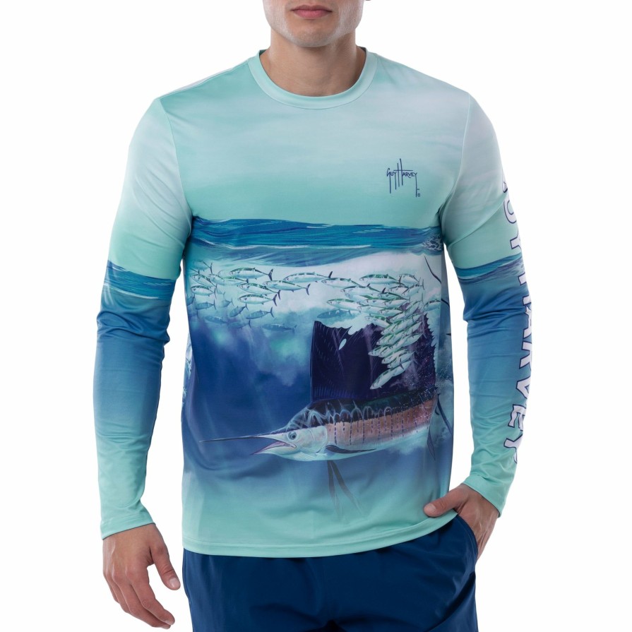 Mens Intradeco Performance Shirts & Hoodies | Men'S Sail Patrol Performance Fishing Sun Protection Shirt Upf 50