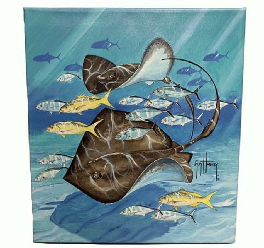 Artwork Intradeco | Dual Stingray Reef Small Canvas Art