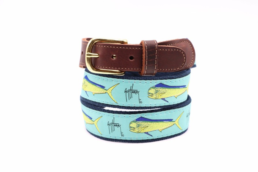 Mens Intradeco Belts & Keychains | Men'S Bull Dolphin Leather Tab Belt