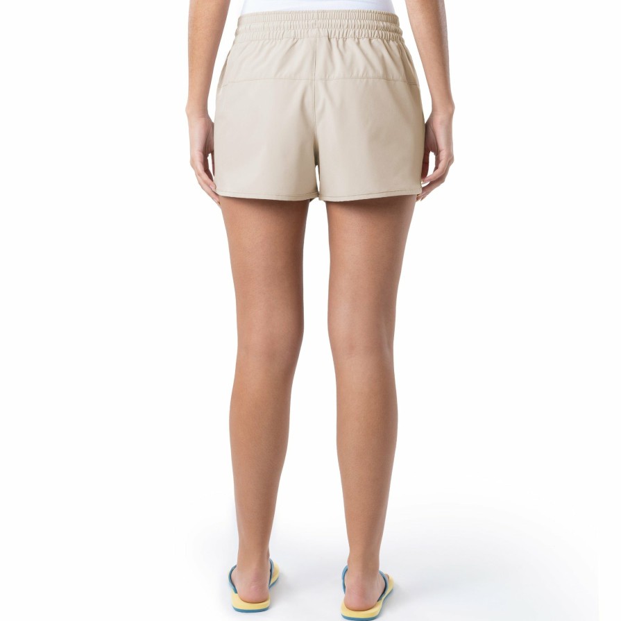 Womens Intradeco Shorts | Ladies Beige Solid Short