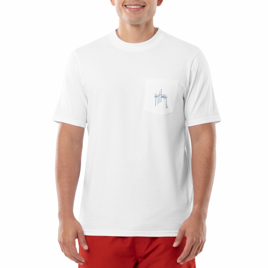 Mens Intradeco T-Shirts & Tank Tops | Men'S Vintage Sportfishing Pocket Short Sleeve T-Shirt