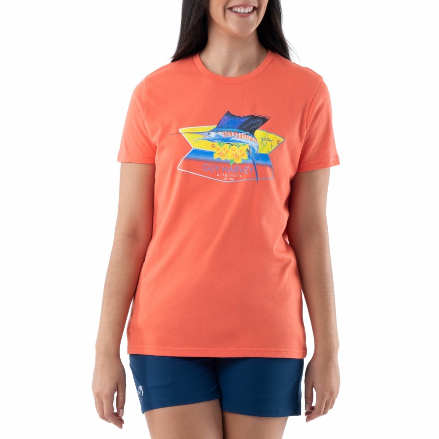 Womens Intradeco T-Shirts & Tank Tops | Ladies Sunnyside Short Sleeve Crew Neck T-Shirt