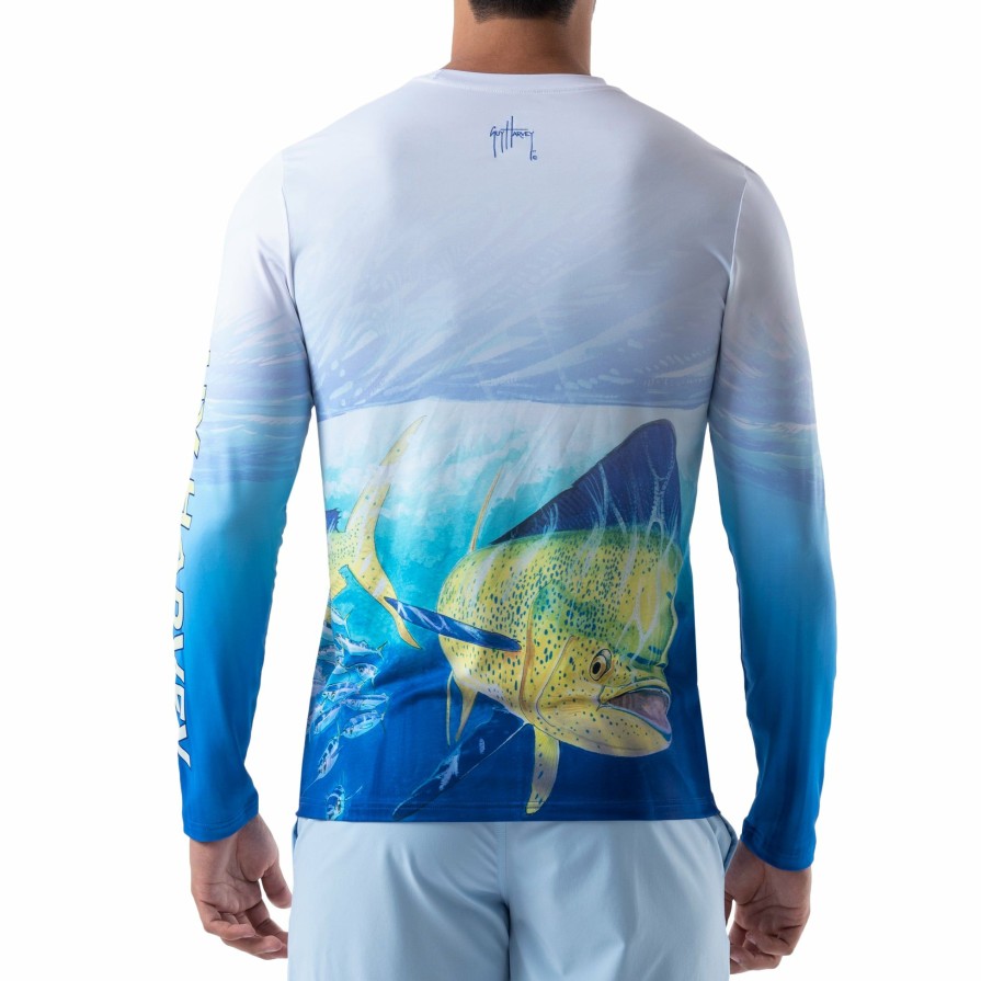 Mens Intradeco Performance Shirts & Hoodies | Men'S Mahi Mahi Long Sleeve Sun Protection Shirt