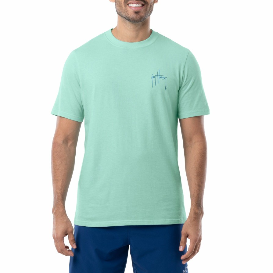 Mens Intradeco T-Shirts & Tank Tops | Men'S Marlin And Sails Short Sleeve T-Shirt