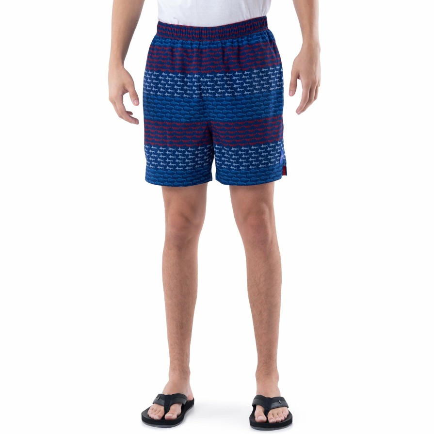 Mens Intradeco Swim Trunks | Men'S Fish America 5" Volley Swim Trunk