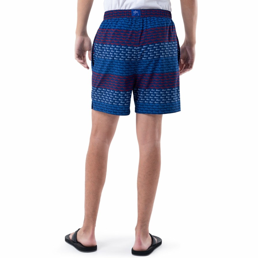 Mens Intradeco Swim Trunks | Men'S Fish America 5" Volley Swim Trunk