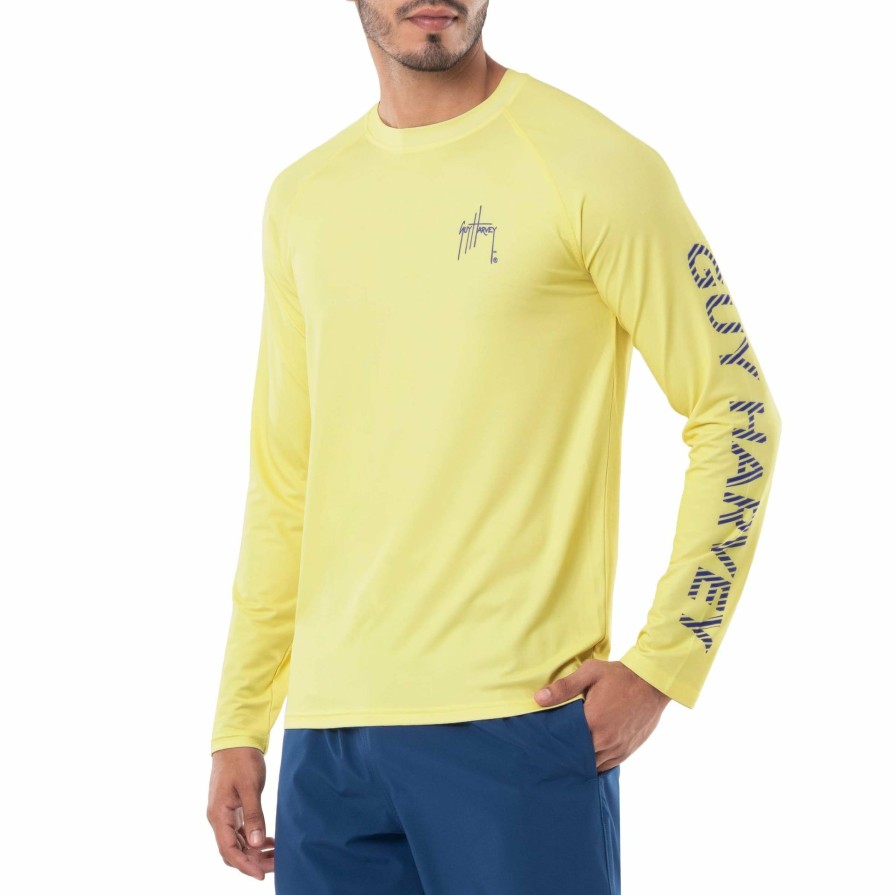 Mens Intradeco Performance Shirts & Hoodies | Men'S Sunset Sailfish Performance Raglan Sun Protection Top