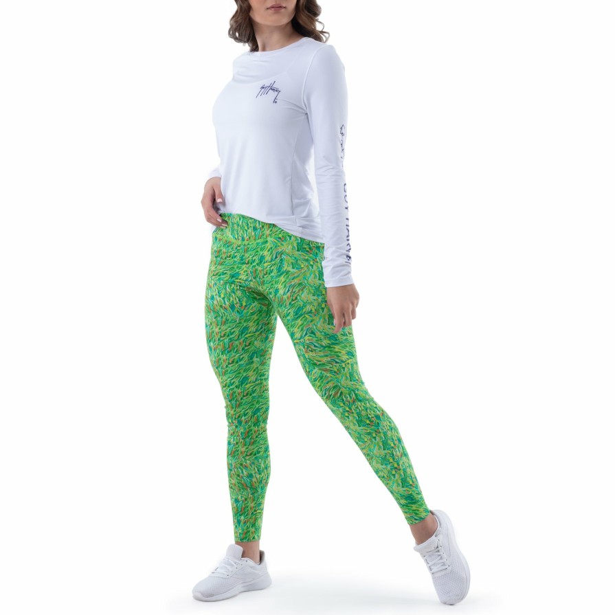 Womens Intradeco Leggings | Ladies Turtle Grass Yoga Pants