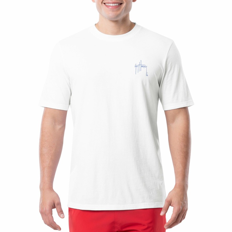 Mens Intradeco T-Shirts & Tank Tops | Men'S Tide Stencil Short Sleeve T-Shirt