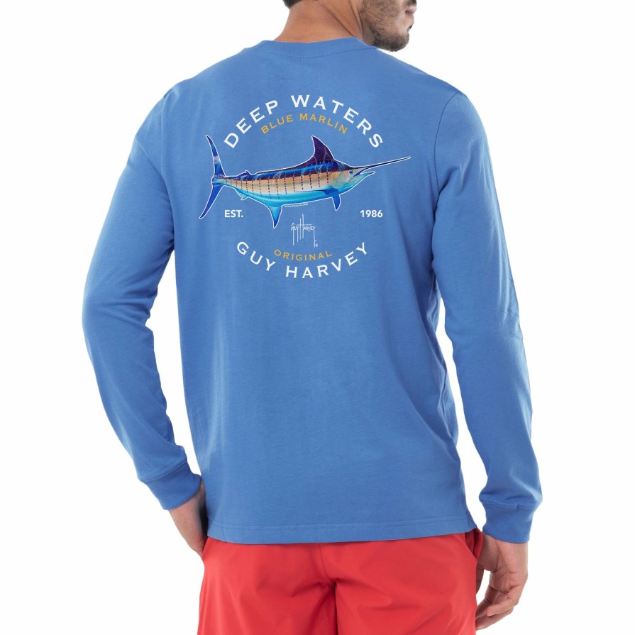 Mens Intradeco T-Shirts & Tank Tops | Men'S Deep Waters Long Sleeve T-Shirt