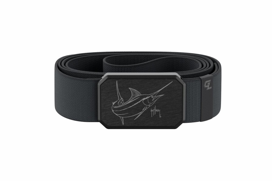 Mens Intradeco Belts & Keychains | Blue Marlin Gun Metal Deep Stone Belt By Groove Life