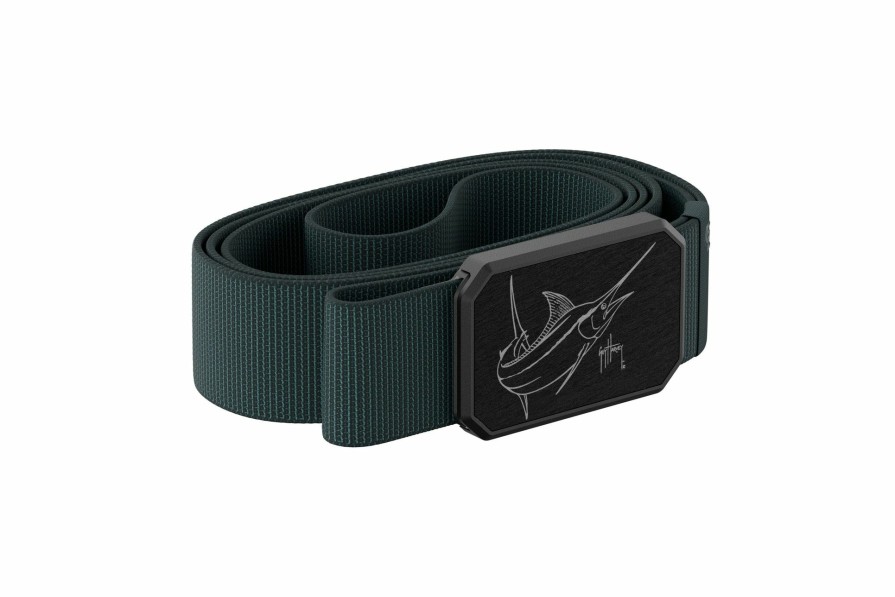 Mens Intradeco Belts & Keychains | Blue Marlin Gun Metal Deep Stone Belt By Groove Life