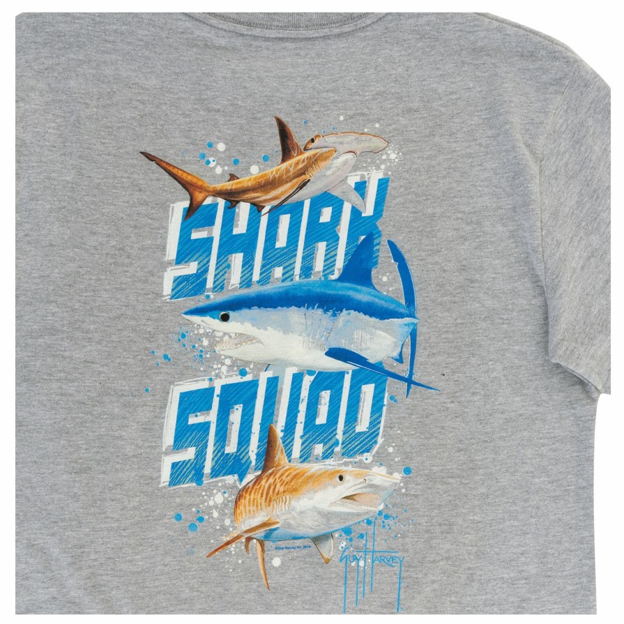 Kids Intradeco | Boy'S Shark Squad Short Sleeve Grey T-Shirt